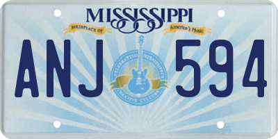 MS license plate ANJ594