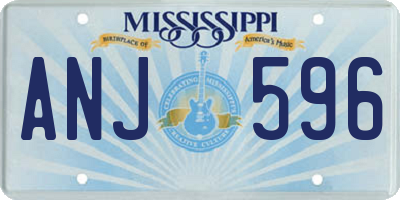 MS license plate ANJ596