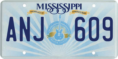 MS license plate ANJ609