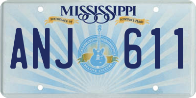 MS license plate ANJ611