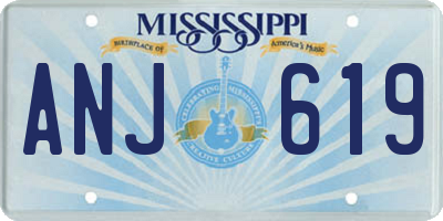 MS license plate ANJ619