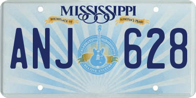 MS license plate ANJ628