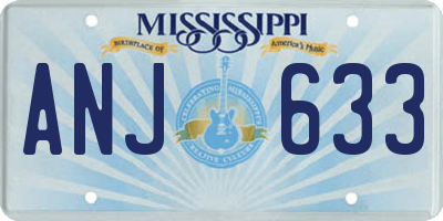 MS license plate ANJ633