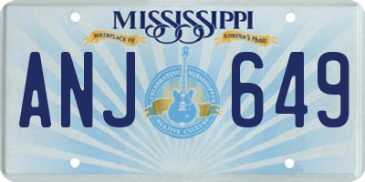 MS license plate ANJ649