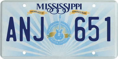 MS license plate ANJ651
