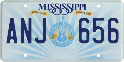 MS license plate ANJ656