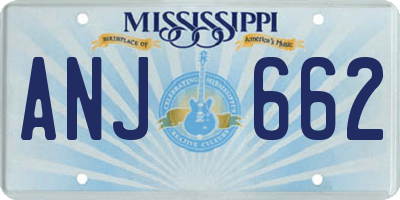 MS license plate ANJ662
