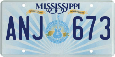 MS license plate ANJ673