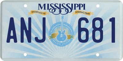 MS license plate ANJ681