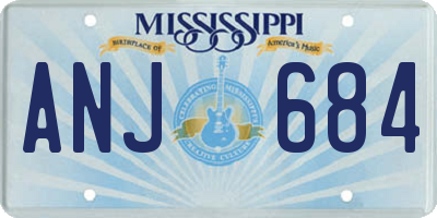MS license plate ANJ684