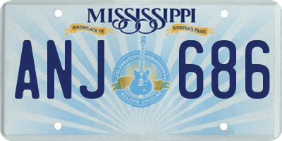 MS license plate ANJ686