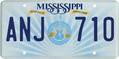 MS license plate ANJ710