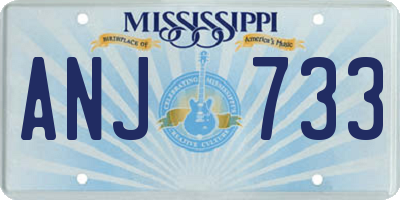 MS license plate ANJ733