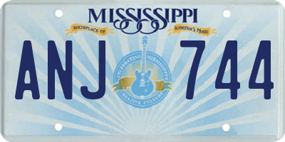 MS license plate ANJ744