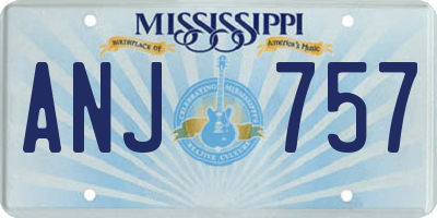 MS license plate ANJ757