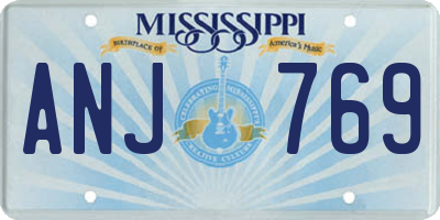 MS license plate ANJ769