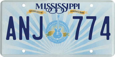 MS license plate ANJ774