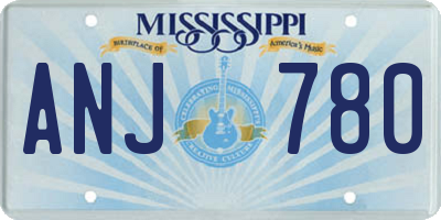 MS license plate ANJ780