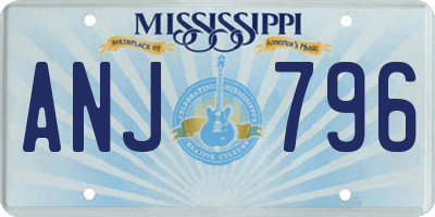 MS license plate ANJ796