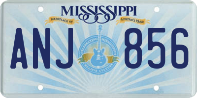 MS license plate ANJ856
