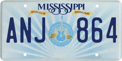 MS license plate ANJ864