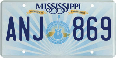 MS license plate ANJ869