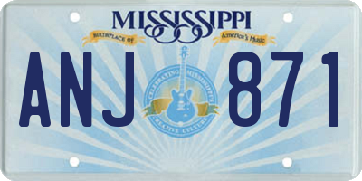 MS license plate ANJ871