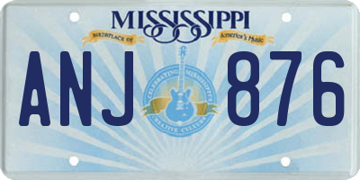 MS license plate ANJ876