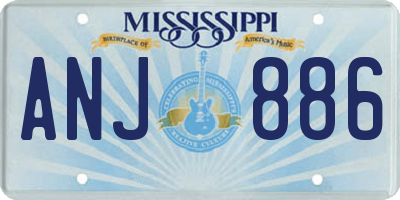 MS license plate ANJ886