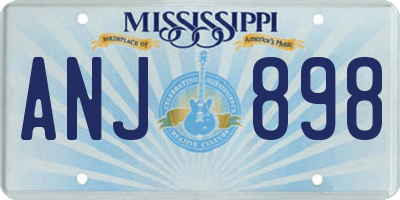 MS license plate ANJ898
