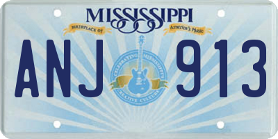 MS license plate ANJ913
