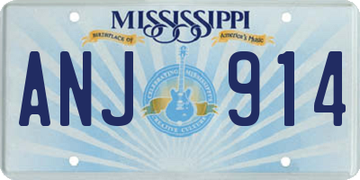 MS license plate ANJ914