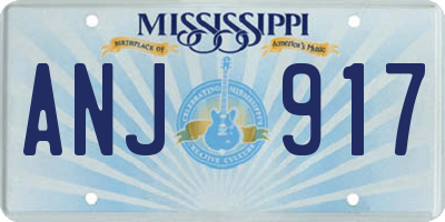 MS license plate ANJ917