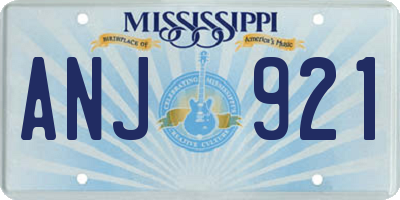 MS license plate ANJ921