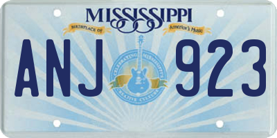 MS license plate ANJ923