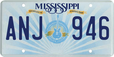 MS license plate ANJ946