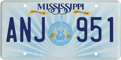MS license plate ANJ951