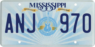 MS license plate ANJ970
