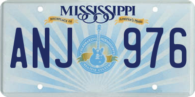 MS license plate ANJ976