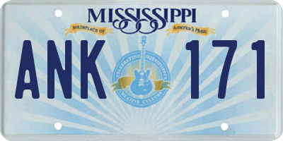 MS license plate ANK171