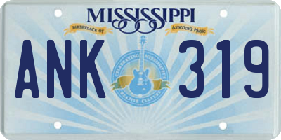 MS license plate ANK319