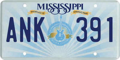 MS license plate ANK391