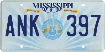 MS license plate ANK397