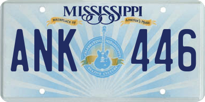 MS license plate ANK446