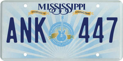 MS license plate ANK447