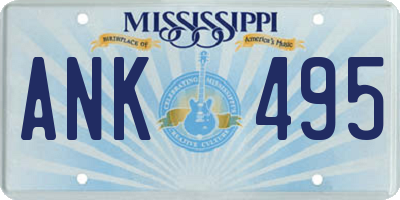 MS license plate ANK495