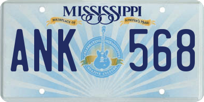 MS license plate ANK568