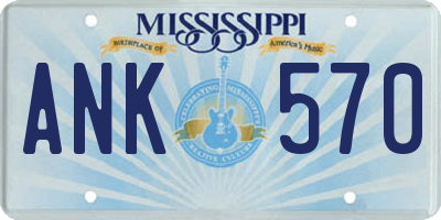 MS license plate ANK570