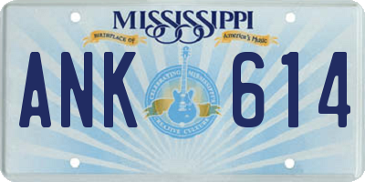 MS license plate ANK614