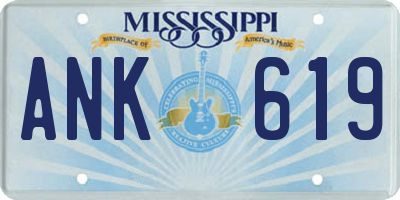 MS license plate ANK619